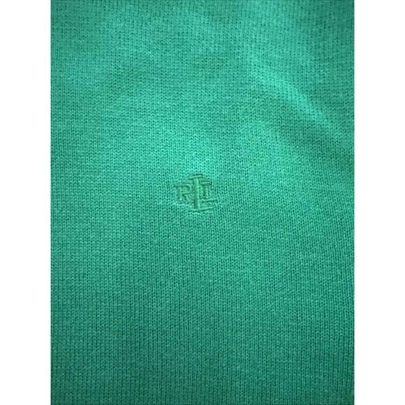 Lauren Ralph Lauren Kelly Green Turtle Neck Sweater %100 Cotton - Picture 6 of 10